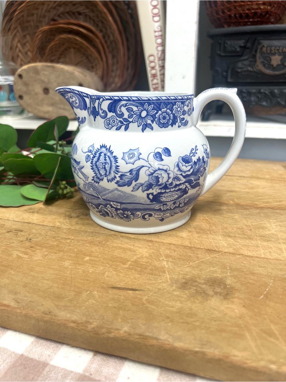 The Spode blue room collection flower vase pitcher granny core